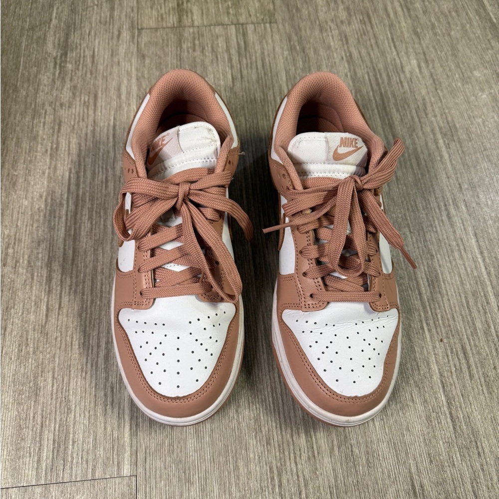 Nike Low-Top Sneakers in Rose Taupe and White